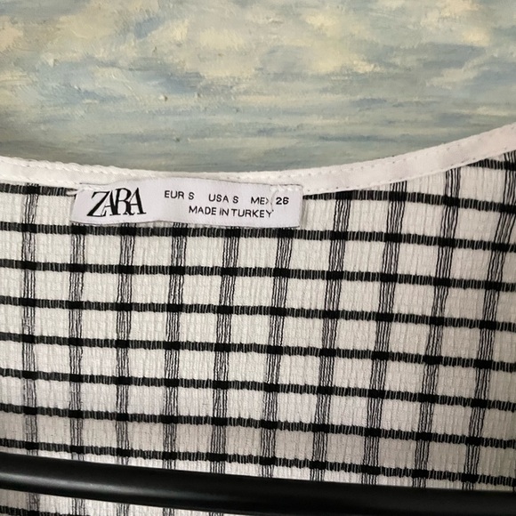 Zara Monochrome Grid Pattern Maxi/Mid Deess - Picture 5 of 5